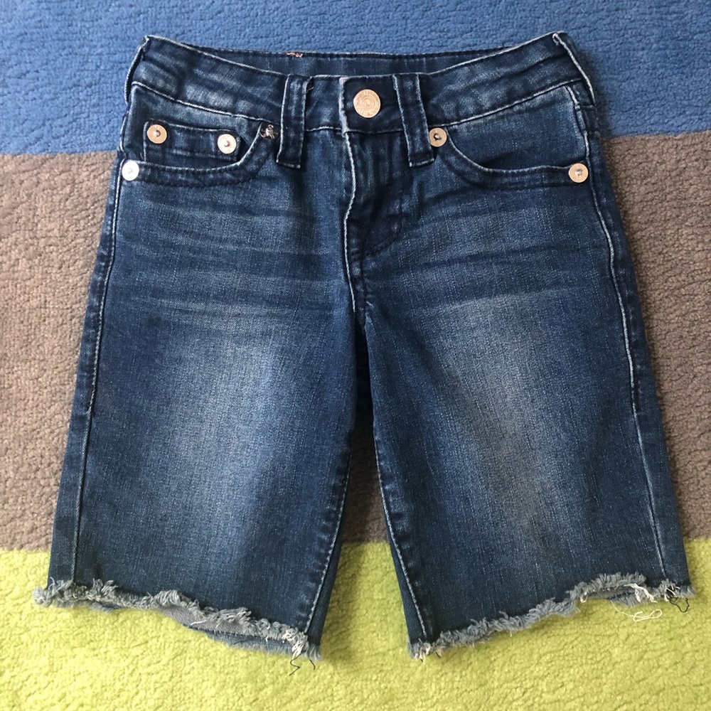 Boys True Religion Cut Off Jean Shorts Size 5